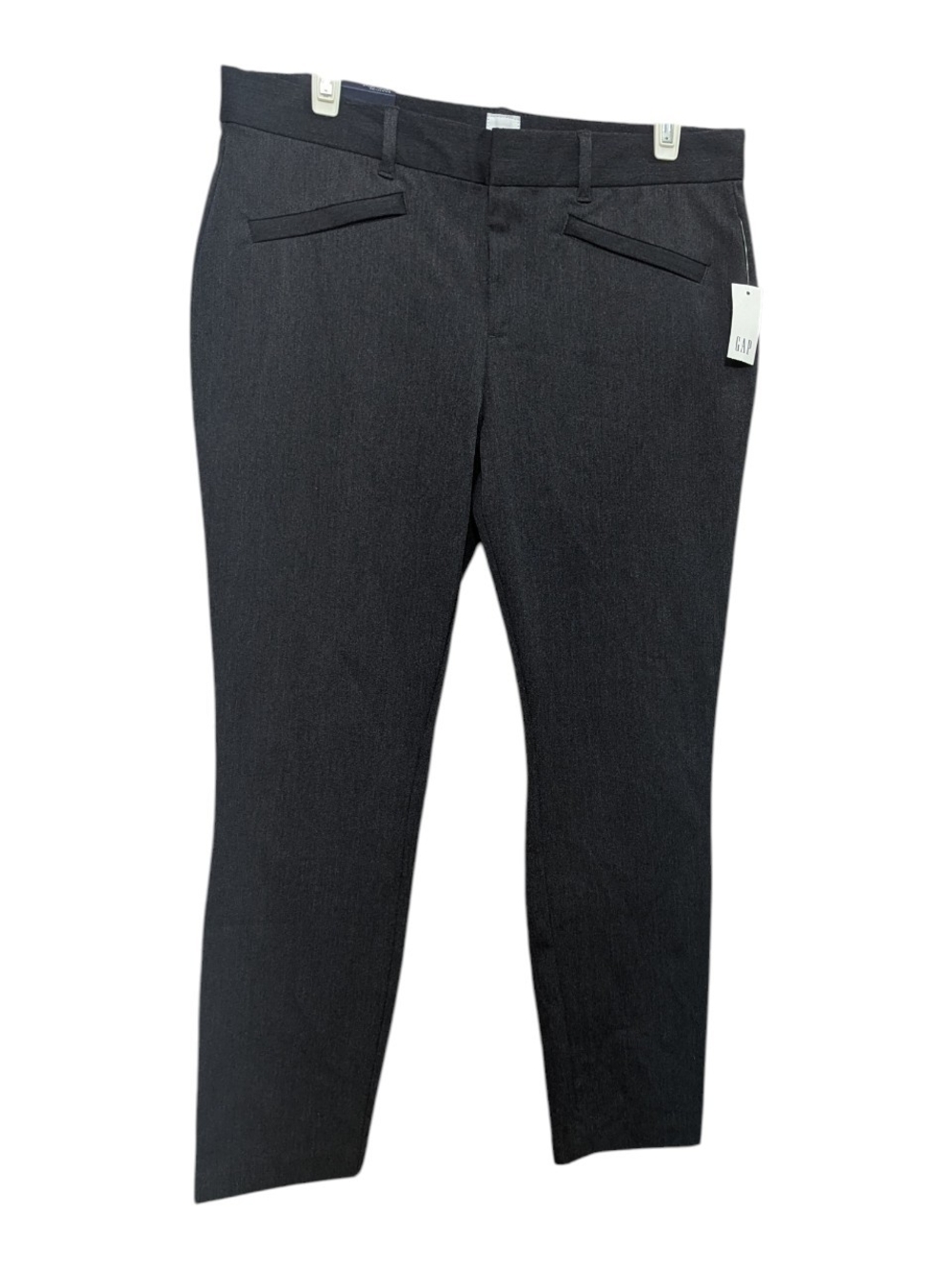 GAP Wimen's Dress Pants Sz 10 Charcoal Gray Mid Rise Skinny Ankle Stretchy